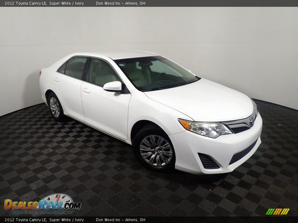 2012 Toyota Camry LE Super White / Ivory Photo #2