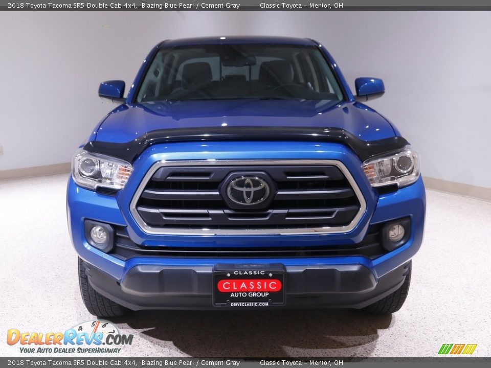 2018 Toyota Tacoma SR5 Double Cab 4x4 Blazing Blue Pearl / Cement Gray Photo #2