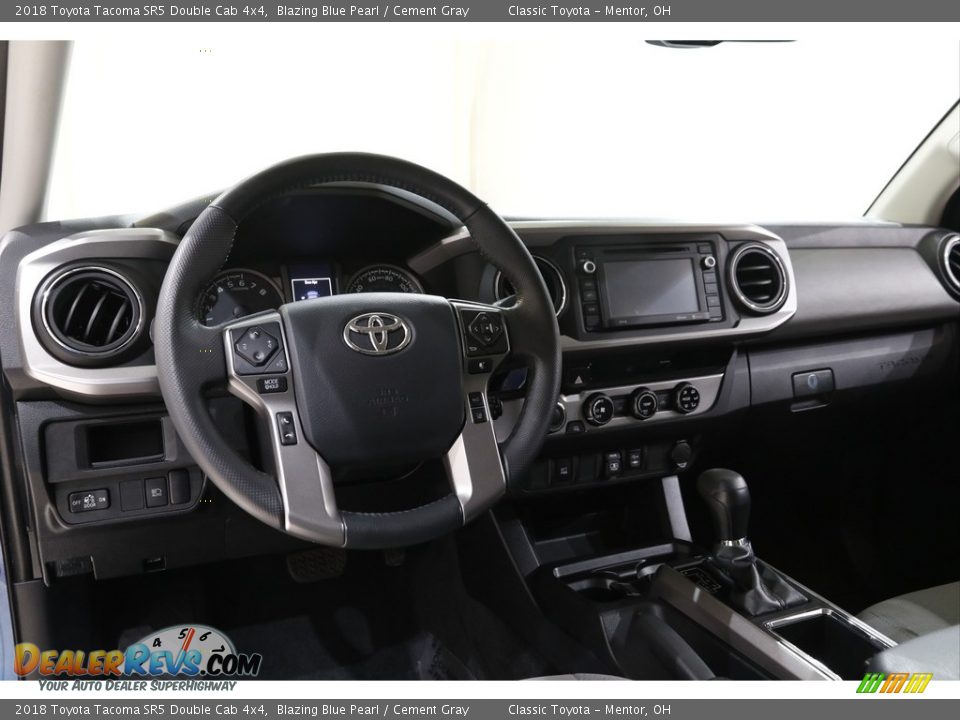 2018 Toyota Tacoma SR5 Double Cab 4x4 Blazing Blue Pearl / Cement Gray Photo #6