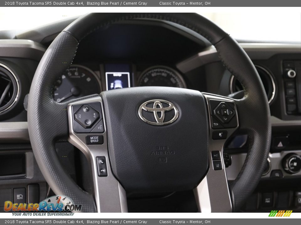 2018 Toyota Tacoma SR5 Double Cab 4x4 Blazing Blue Pearl / Cement Gray Photo #7