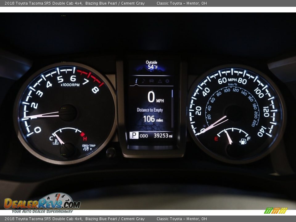 2018 Toyota Tacoma SR5 Double Cab 4x4 Blazing Blue Pearl / Cement Gray Photo #8