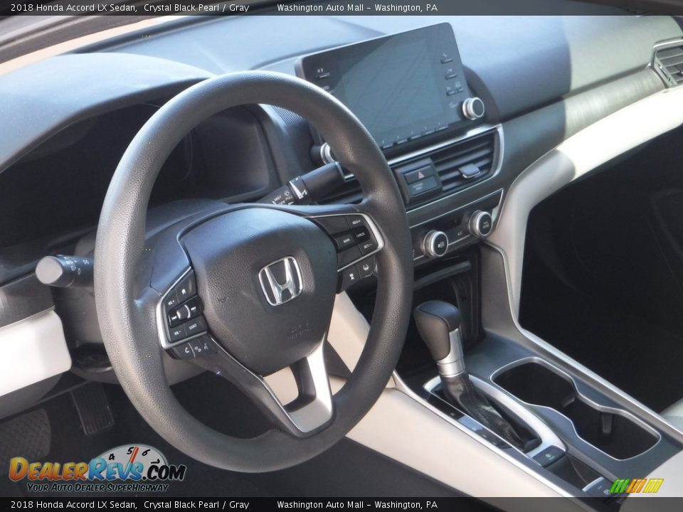 2018 Honda Accord LX Sedan Crystal Black Pearl / Gray Photo #10