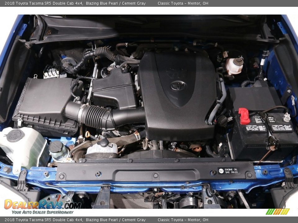2018 Toyota Tacoma SR5 Double Cab 4x4 Blazing Blue Pearl / Cement Gray Photo #19