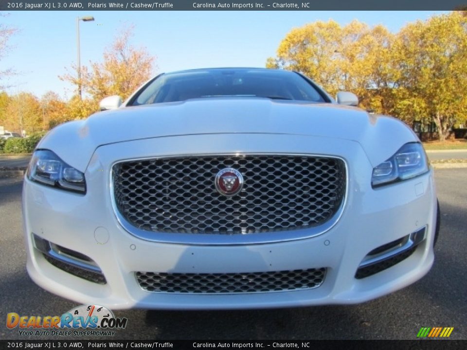 2016 Jaguar XJ L 3.0 AWD Polaris White / Cashew/Truffle Photo #4