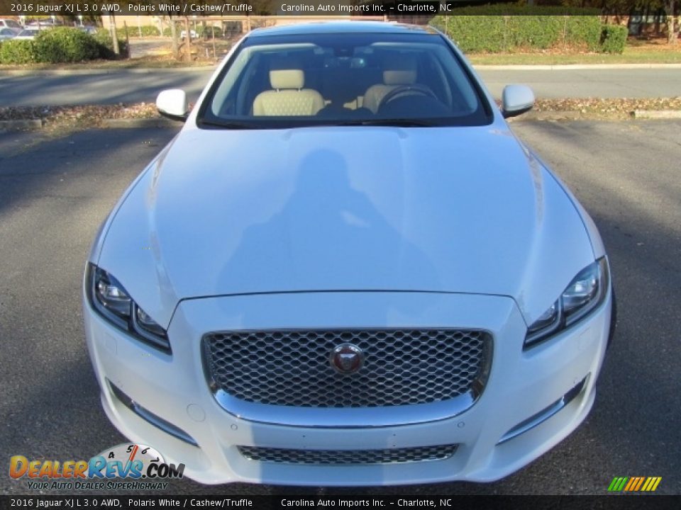 2016 Jaguar XJ L 3.0 AWD Polaris White / Cashew/Truffle Photo #5