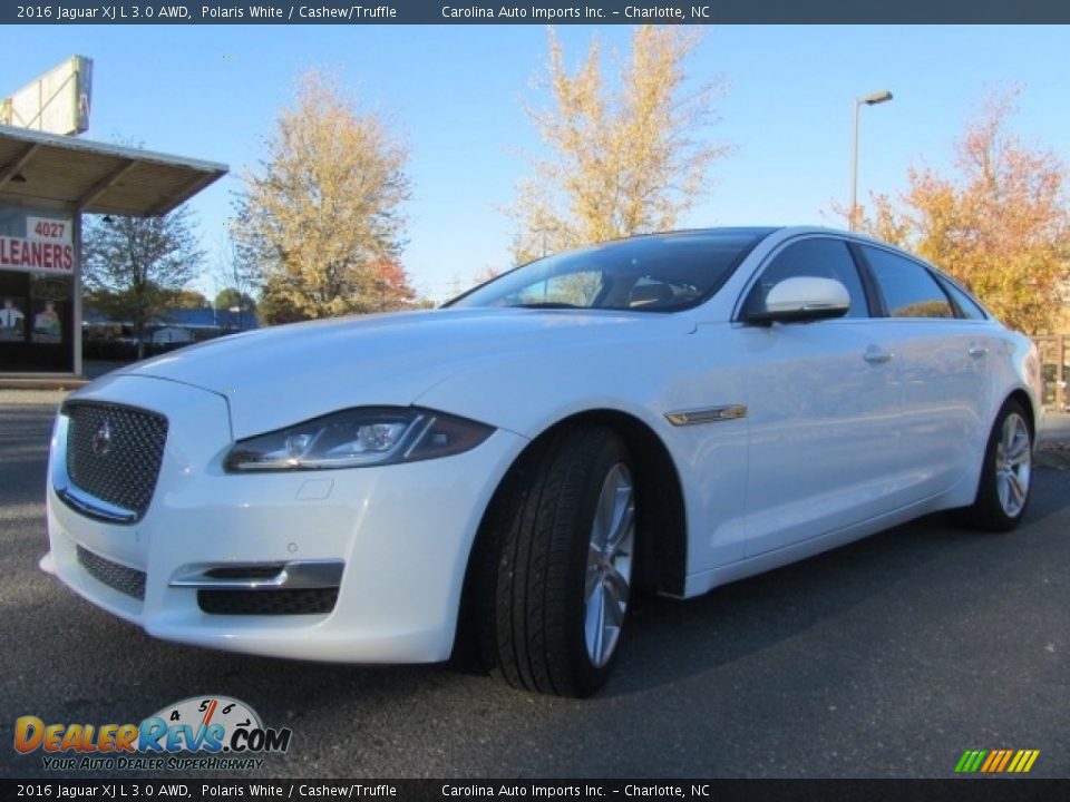 2016 Jaguar XJ L 3.0 AWD Polaris White / Cashew/Truffle Photo #6