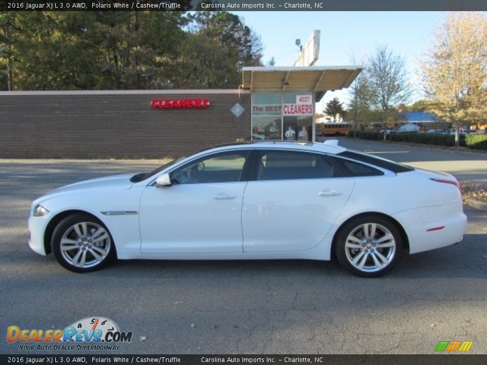 2016 Jaguar XJ L 3.0 AWD Polaris White / Cashew/Truffle Photo #7
