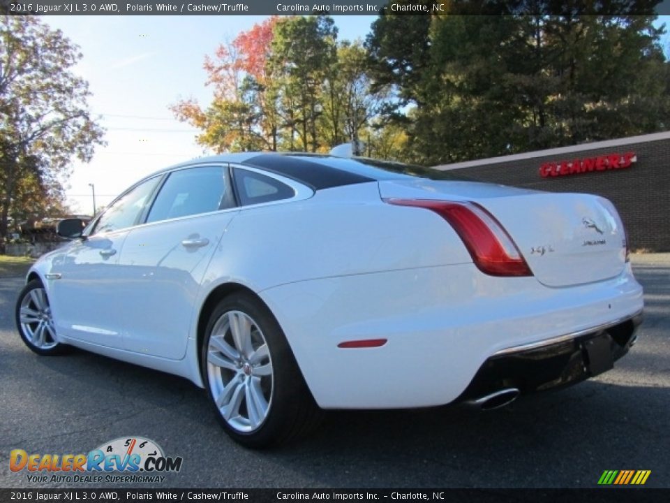 2016 Jaguar XJ L 3.0 AWD Polaris White / Cashew/Truffle Photo #8