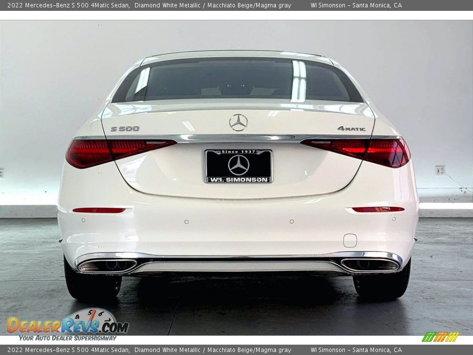 2022 Mercedes-Benz S 500 4Matic Sedan Diamond White Metallic / Macchiato Beige/Magma gray Photo #3