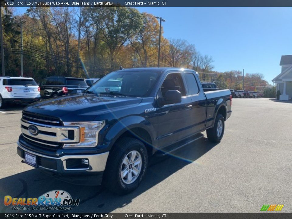 2019 Ford F150 XLT SuperCab 4x4 Blue Jeans / Earth Gray Photo #1