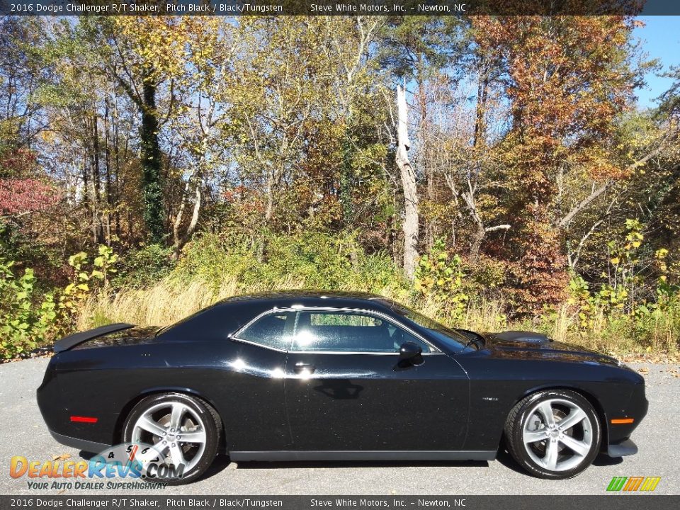 2016 Dodge Challenger R/T Shaker Pitch Black / Black/Tungsten Photo #6