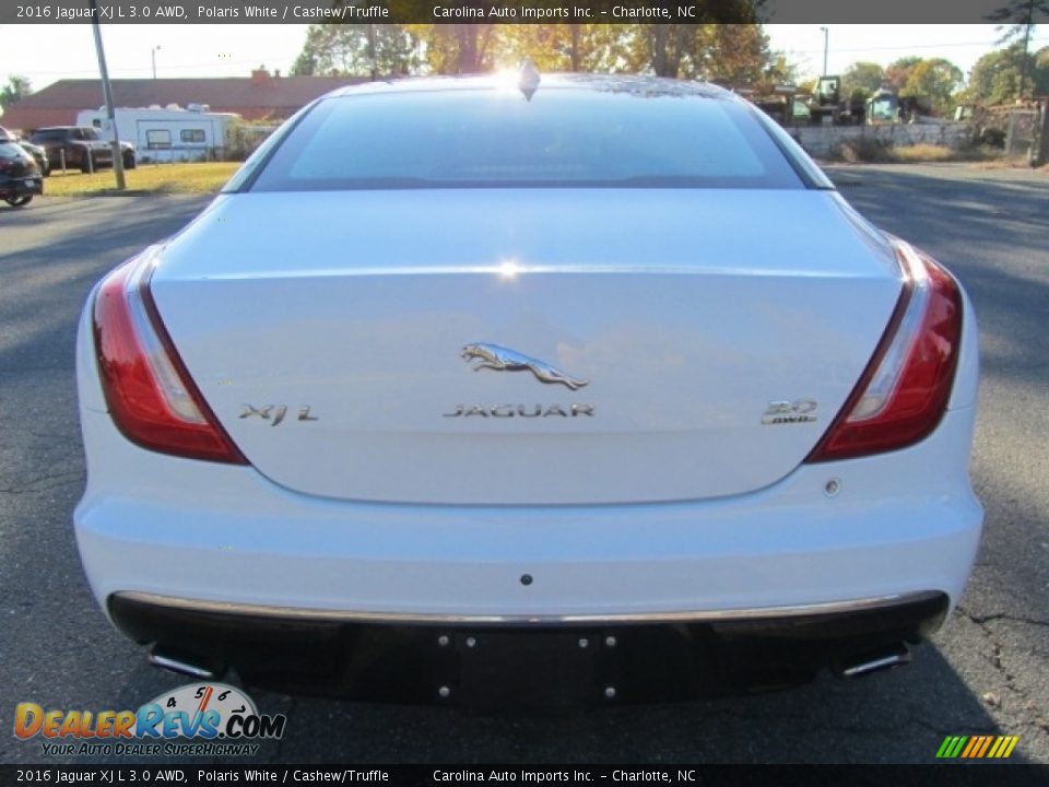 2016 Jaguar XJ L 3.0 AWD Polaris White / Cashew/Truffle Photo #9