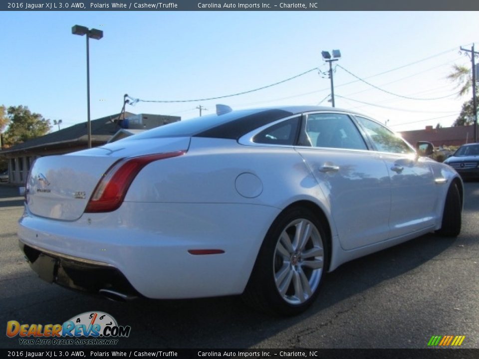 2016 Jaguar XJ L 3.0 AWD Polaris White / Cashew/Truffle Photo #10