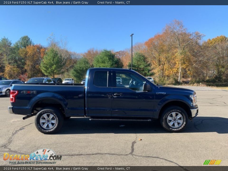 2019 Ford F150 XLT SuperCab 4x4 Blue Jeans / Earth Gray Photo #3