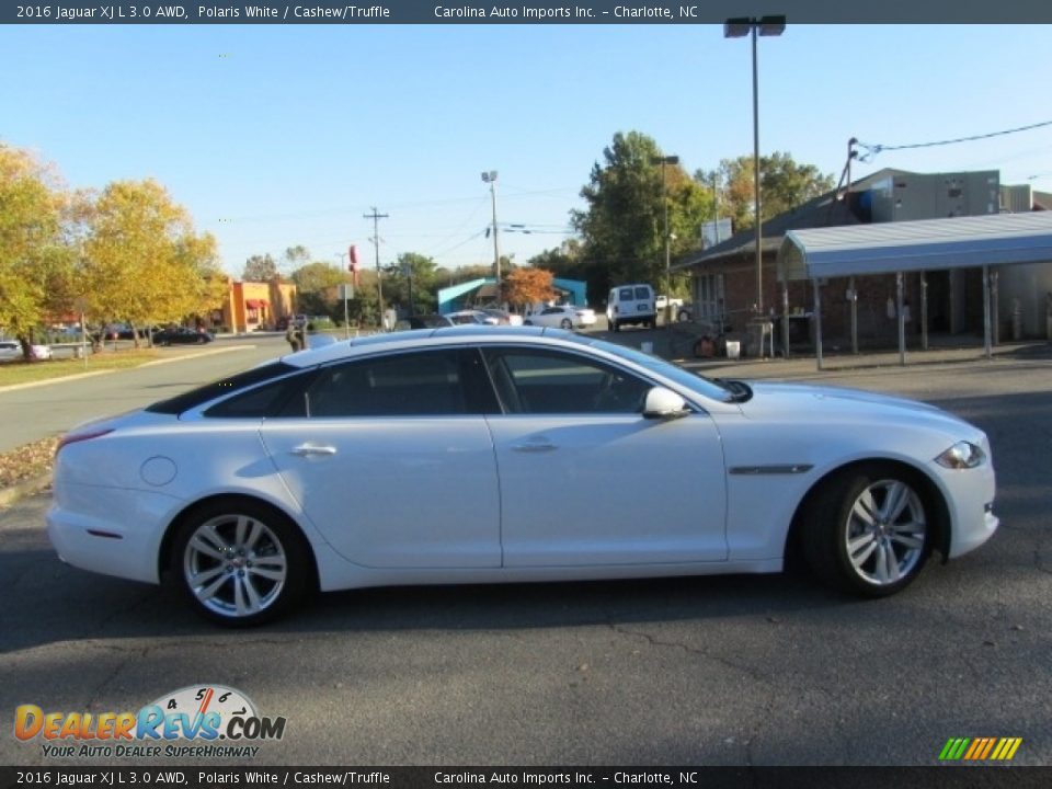 2016 Jaguar XJ L 3.0 AWD Polaris White / Cashew/Truffle Photo #11