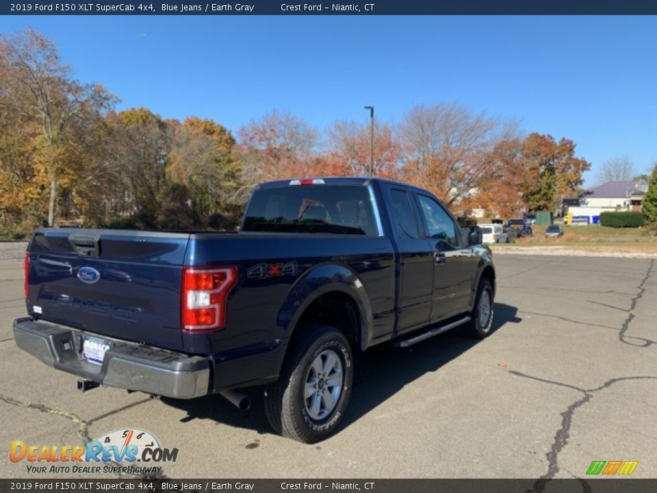 2019 Ford F150 XLT SuperCab 4x4 Blue Jeans / Earth Gray Photo #4