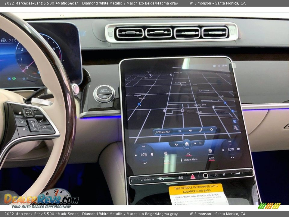 Controls of 2022 Mercedes-Benz S 500 4Matic Sedan Photo #7