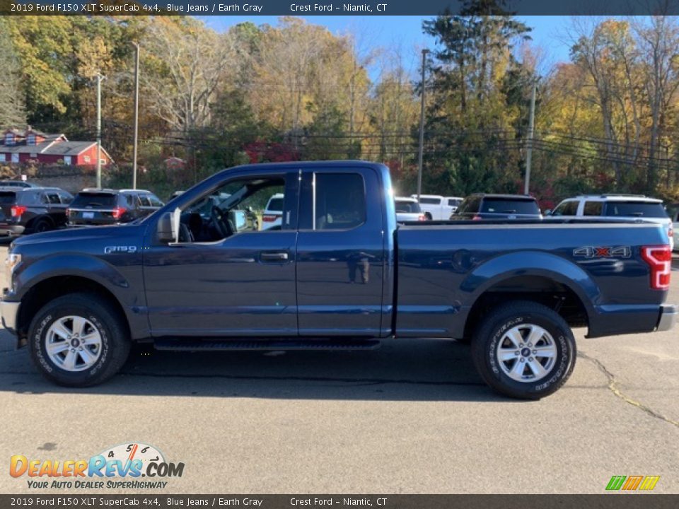 2019 Ford F150 XLT SuperCab 4x4 Blue Jeans / Earth Gray Photo #7