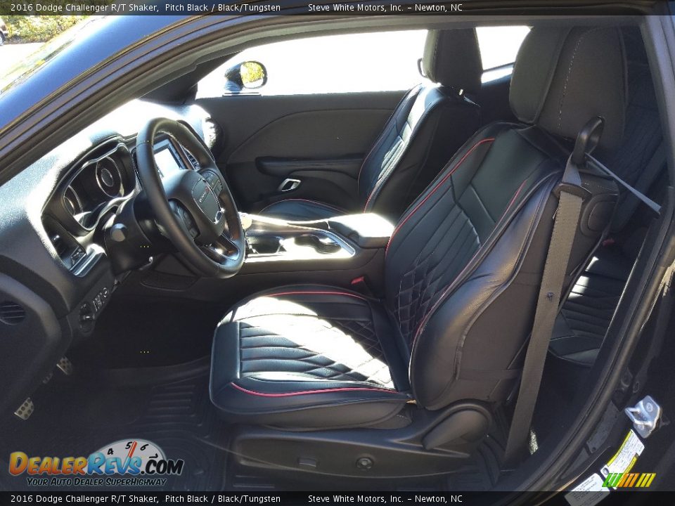 2016 Dodge Challenger R/T Shaker Pitch Black / Black/Tungsten Photo #13