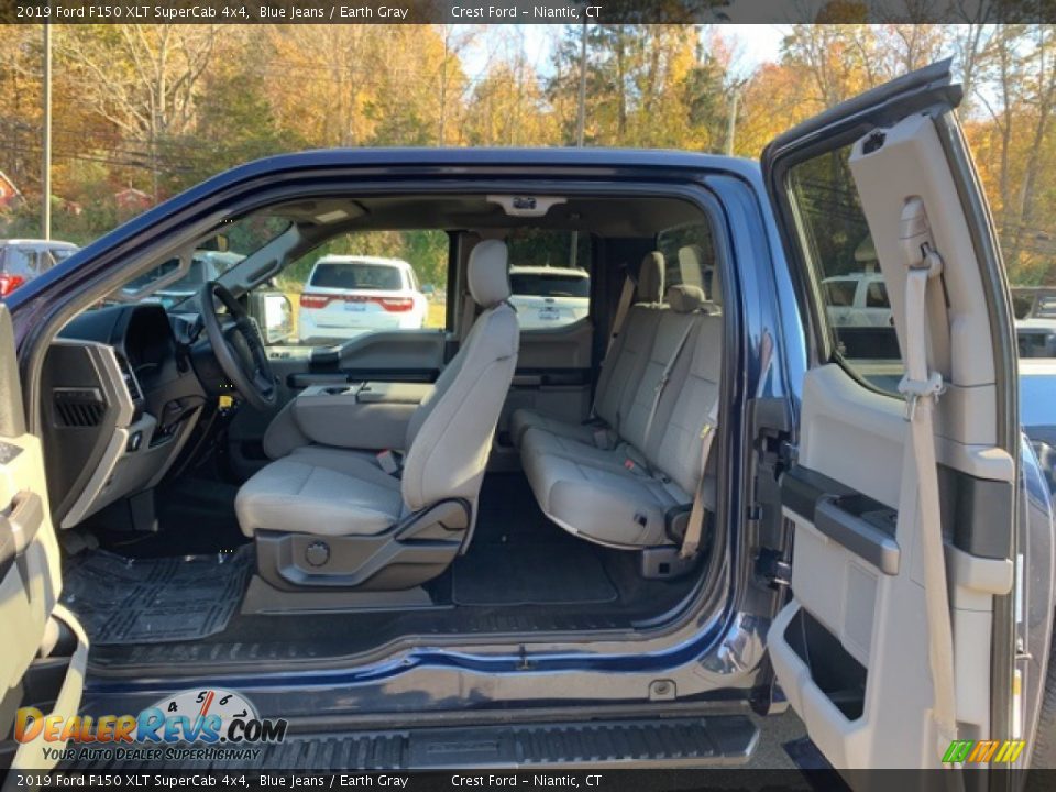 2019 Ford F150 XLT SuperCab 4x4 Blue Jeans / Earth Gray Photo #18