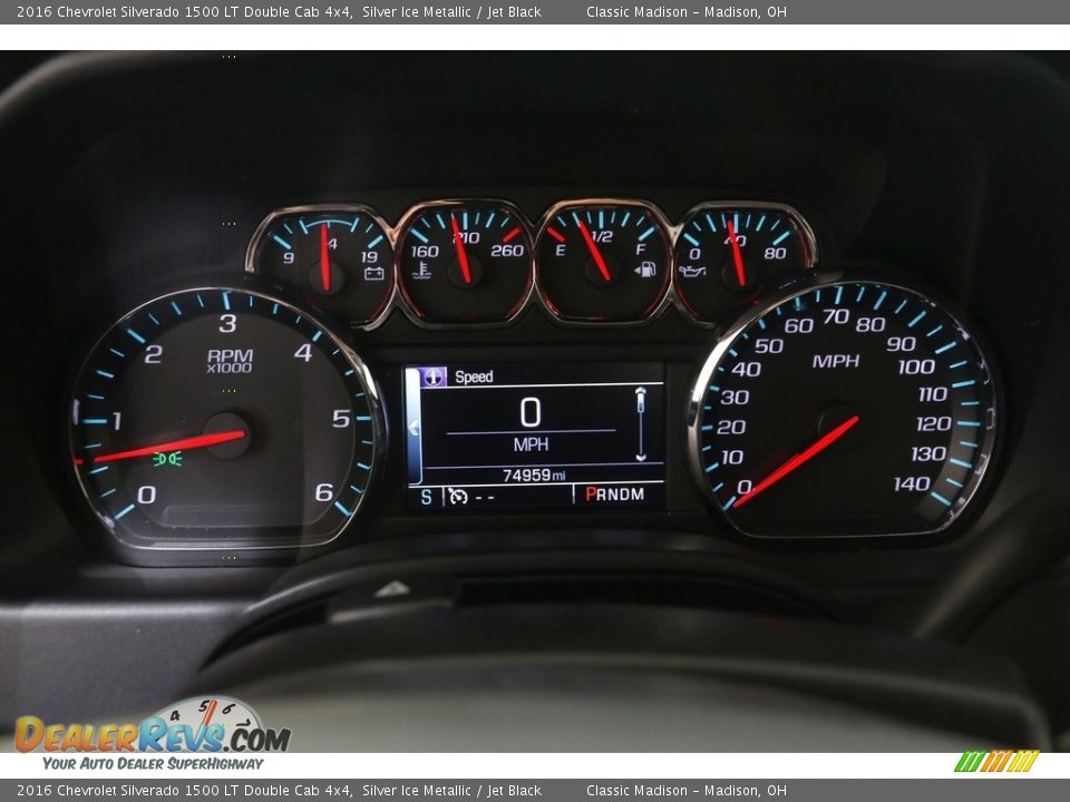 2016 Chevrolet Silverado 1500 LT Double Cab 4x4 Gauges Photo #9