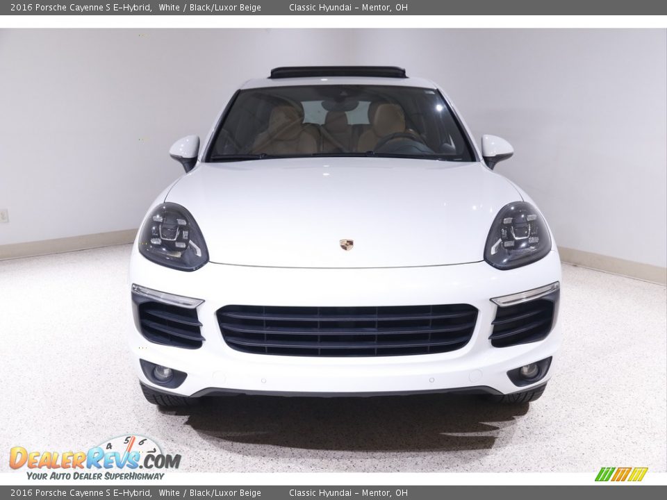 2016 Porsche Cayenne S E-Hybrid White / Black/Luxor Beige Photo #2