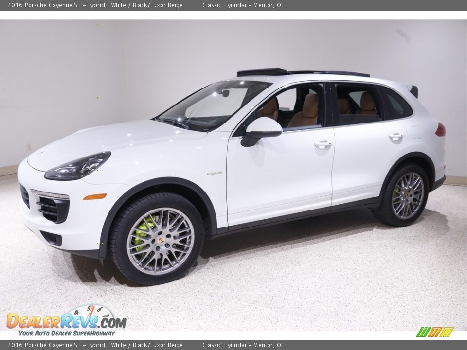 2016 Porsche Cayenne S E-Hybrid White / Black/Luxor Beige Photo #3