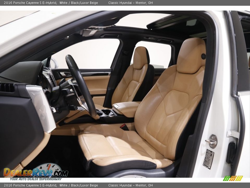 2016 Porsche Cayenne S E-Hybrid White / Black/Luxor Beige Photo #5