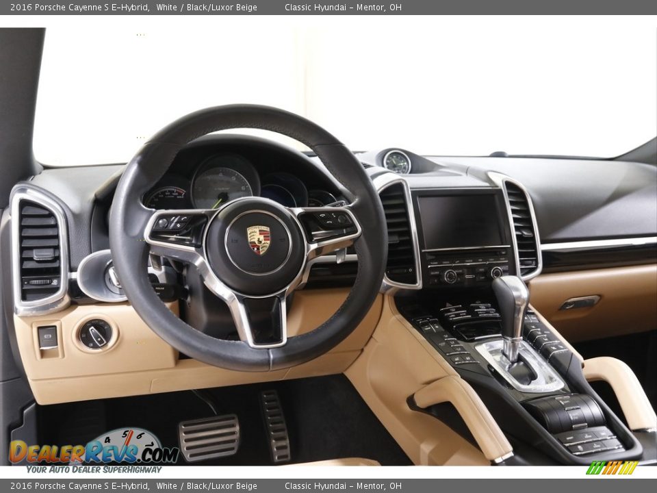 2016 Porsche Cayenne S E-Hybrid White / Black/Luxor Beige Photo #6