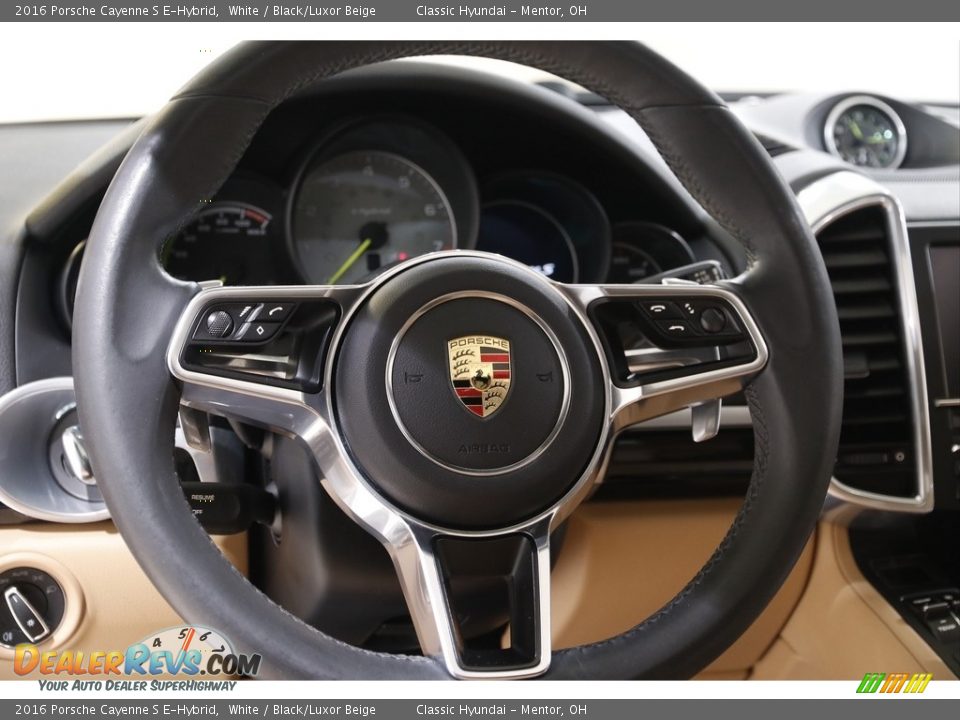 2016 Porsche Cayenne S E-Hybrid White / Black/Luxor Beige Photo #7