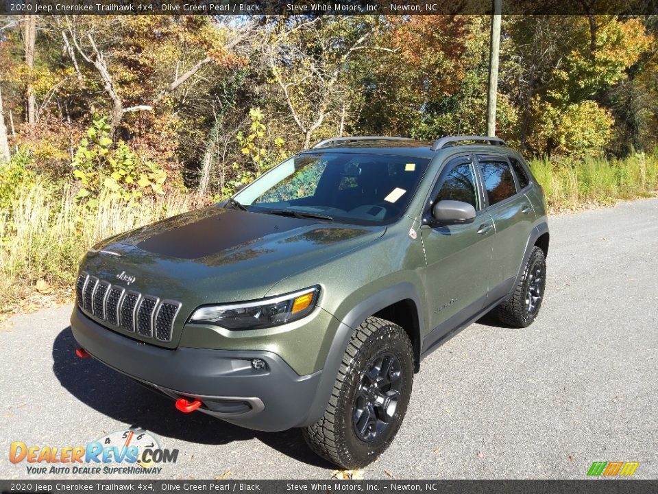 2020 Jeep Cherokee Trailhawk 4x4 Olive Green Pearl / Black Photo #3