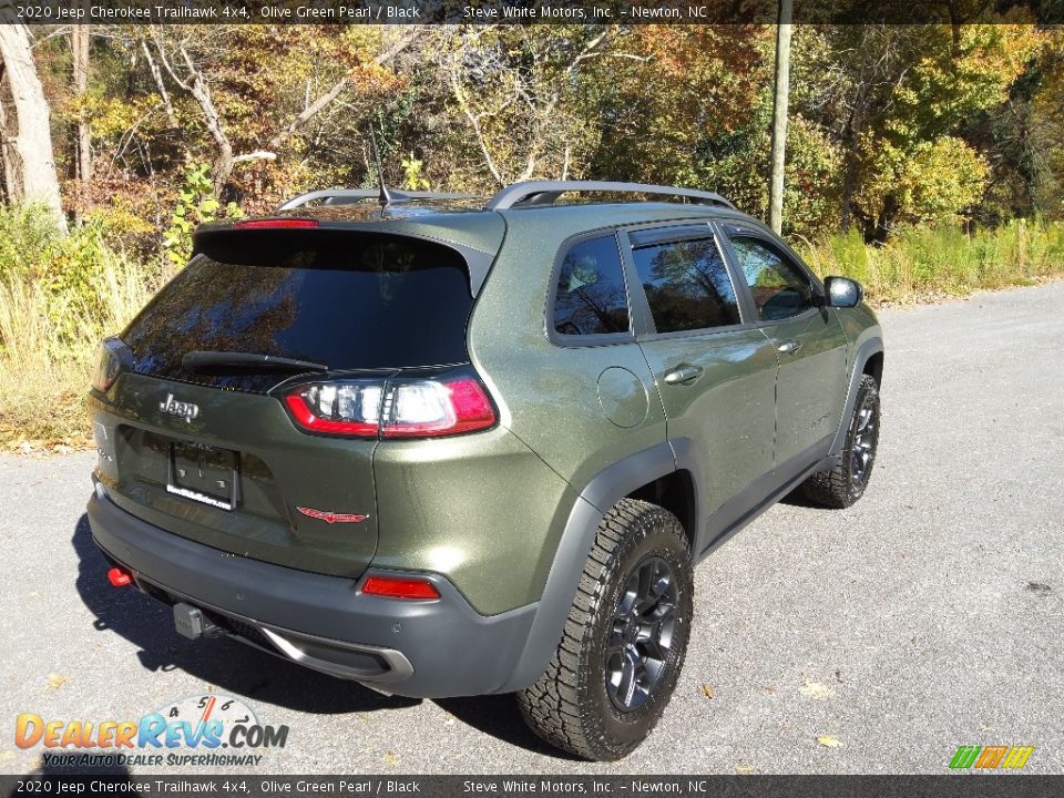 2020 Jeep Cherokee Trailhawk 4x4 Olive Green Pearl / Black Photo #7