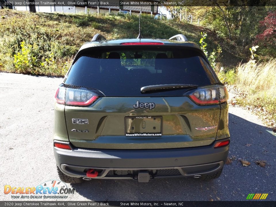 2020 Jeep Cherokee Trailhawk 4x4 Olive Green Pearl / Black Photo #8