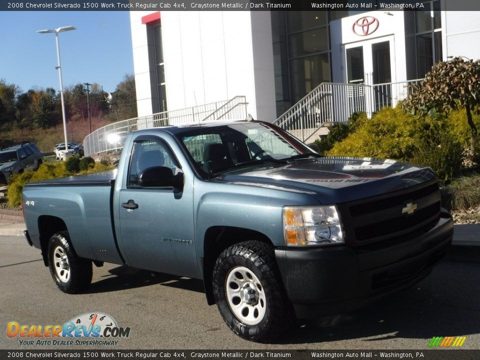 2008 Chevrolet Silverado 1500 Work Truck Regular Cab 4x4 Graystone Metallic / Dark Titanium Photo #1