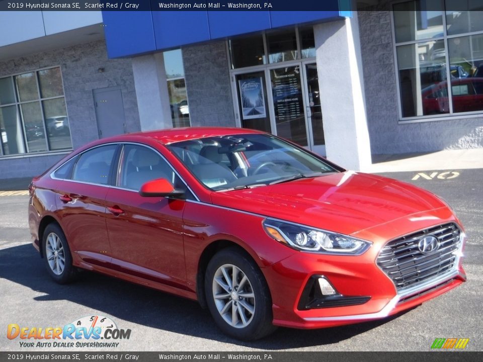 2019 Hyundai Sonata SE Scarlet Red / Gray Photo #1