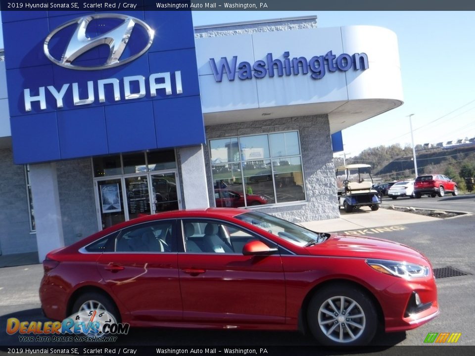 2019 Hyundai Sonata SE Scarlet Red / Gray Photo #2