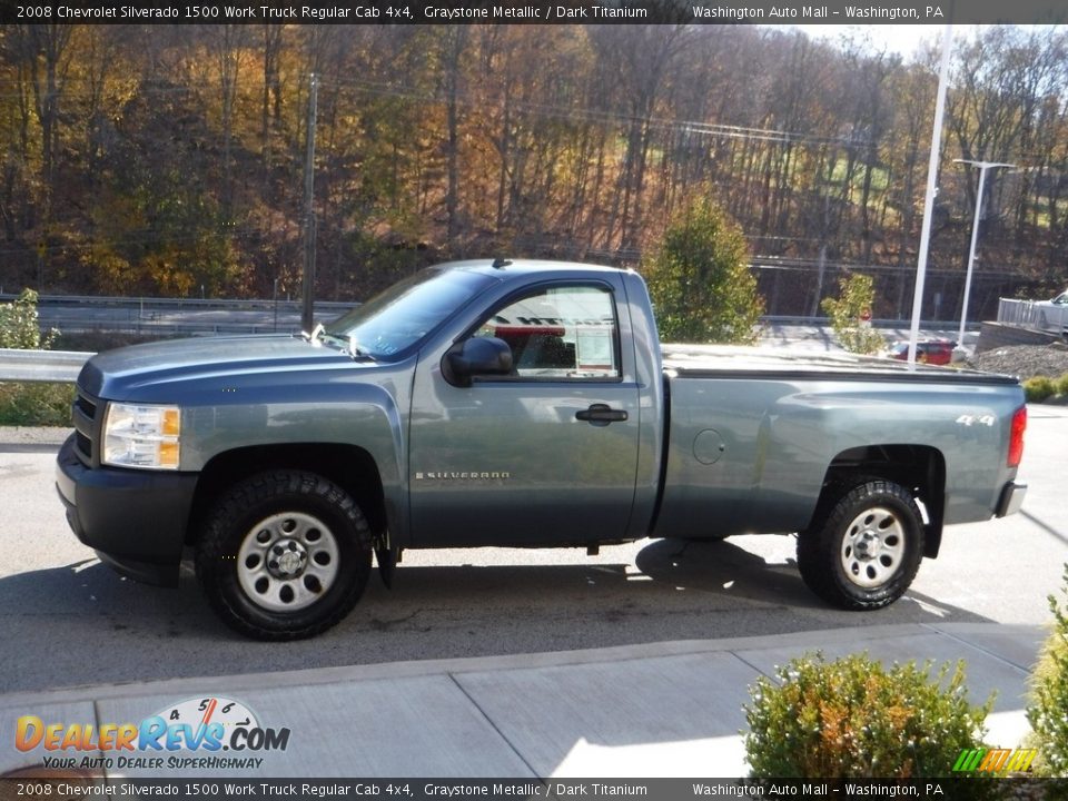 2008 Chevrolet Silverado 1500 Work Truck Regular Cab 4x4 Graystone Metallic / Dark Titanium Photo #12