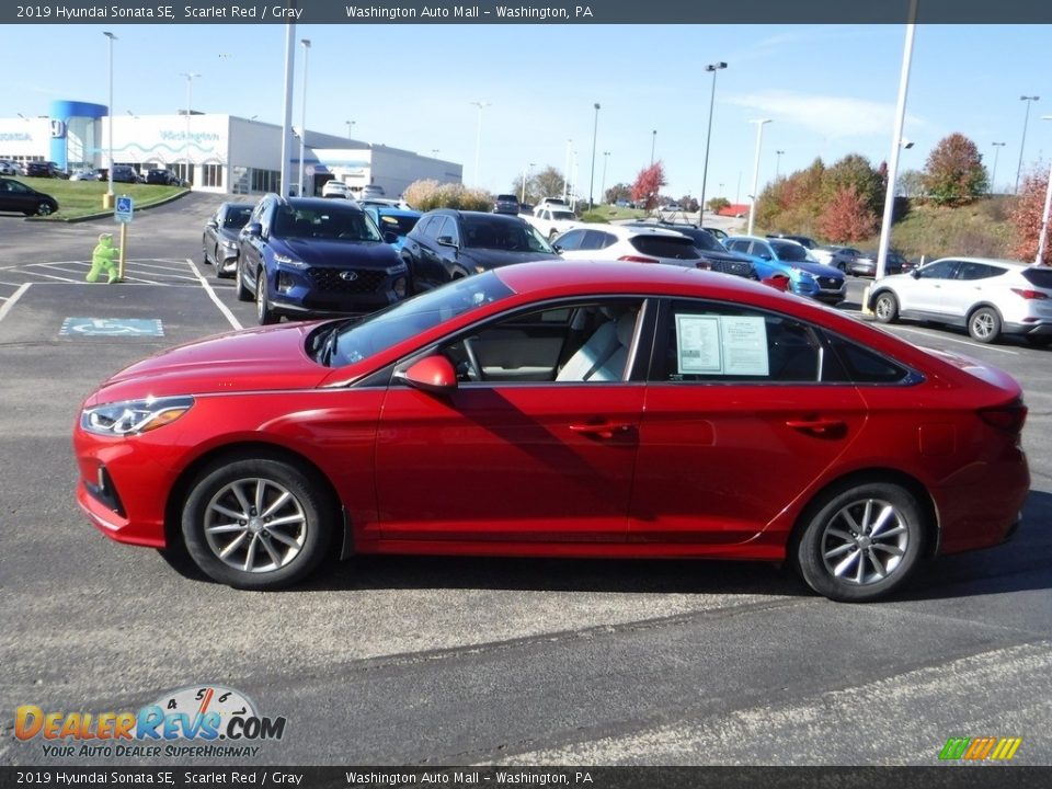 2019 Hyundai Sonata SE Scarlet Red / Gray Photo #6