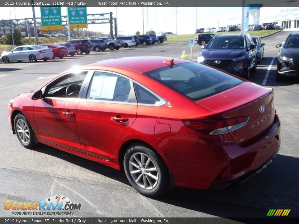 2019 Hyundai Sonata SE Scarlet Red / Gray Photo #7