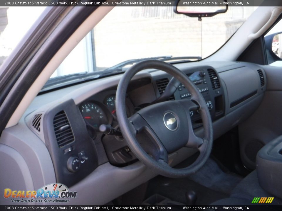 2008 Chevrolet Silverado 1500 Work Truck Regular Cab 4x4 Graystone Metallic / Dark Titanium Photo #17