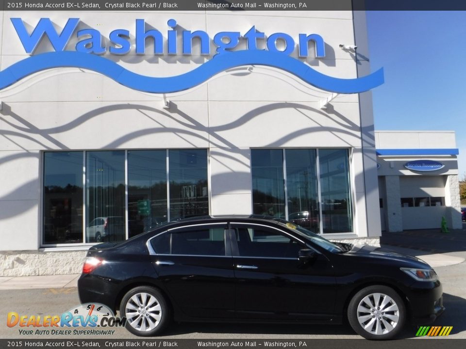 2015 Honda Accord EX-L Sedan Crystal Black Pearl / Black Photo #2