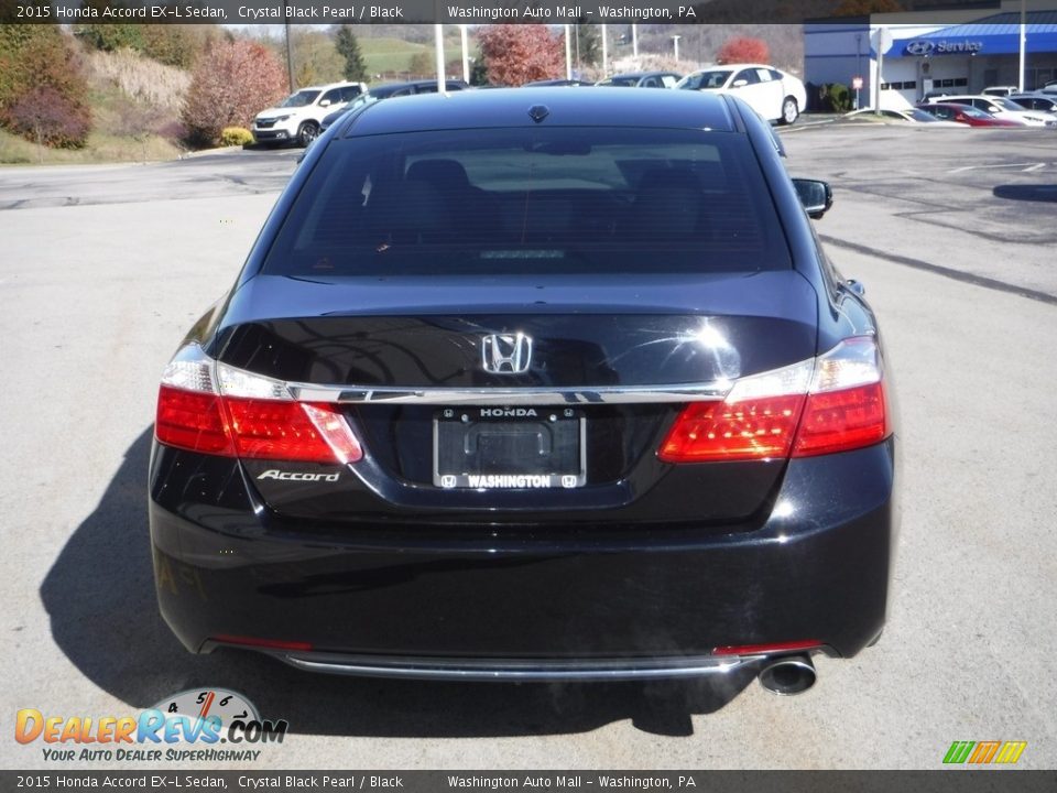 2015 Honda Accord EX-L Sedan Crystal Black Pearl / Black Photo #8