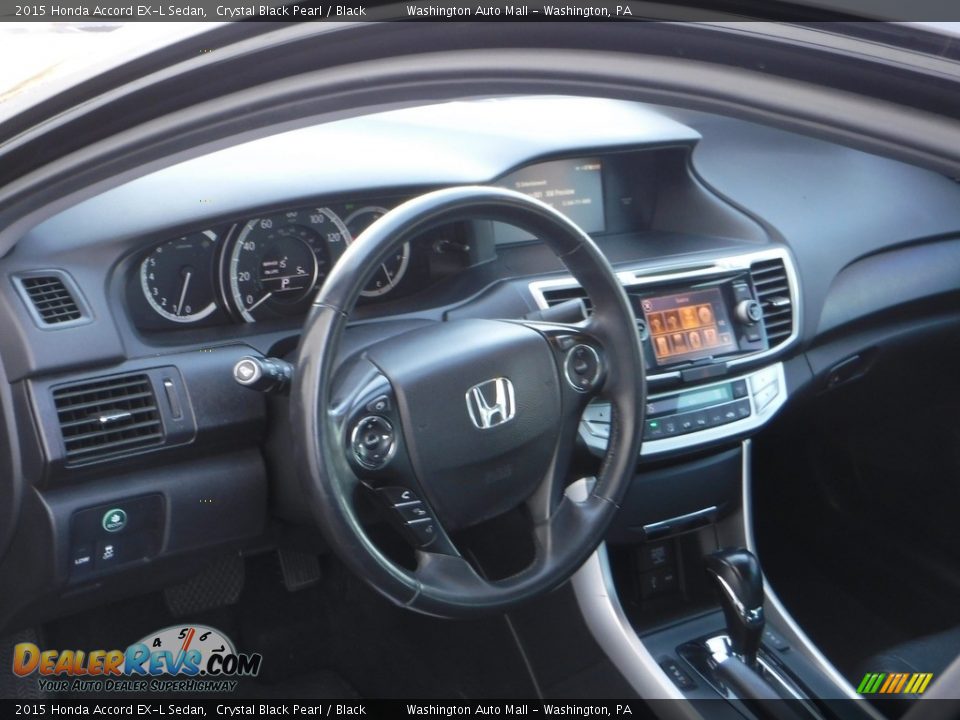 2015 Honda Accord EX-L Sedan Crystal Black Pearl / Black Photo #11