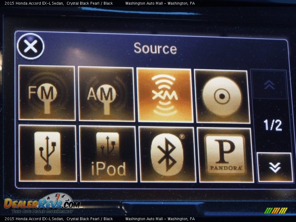 2015 Honda Accord EX-L Sedan Crystal Black Pearl / Black Photo #20