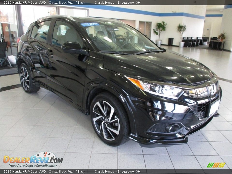 2019 Honda HR-V Sport AWD Crystal Black Pearl / Black Photo #3