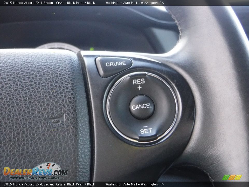 2015 Honda Accord EX-L Sedan Crystal Black Pearl / Black Photo #23