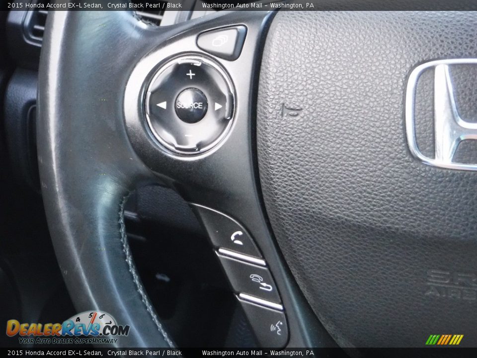 2015 Honda Accord EX-L Sedan Crystal Black Pearl / Black Photo #24