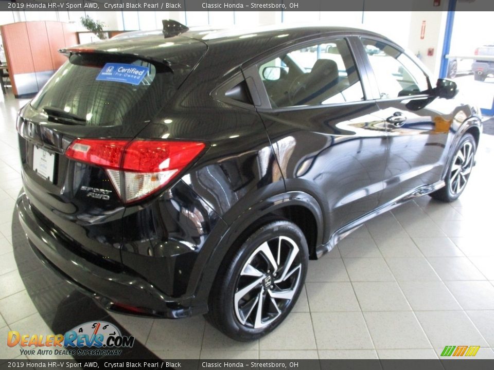 2019 Honda HR-V Sport AWD Crystal Black Pearl / Black Photo #7