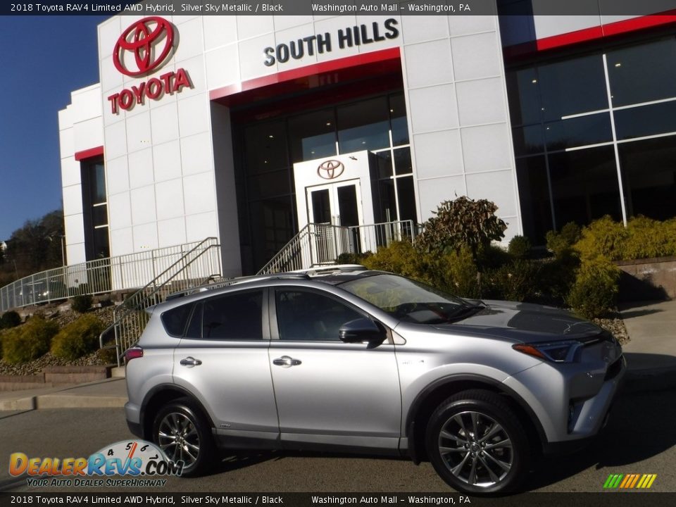 2018 Toyota RAV4 Limited AWD Hybrid Silver Sky Metallic / Black Photo #2