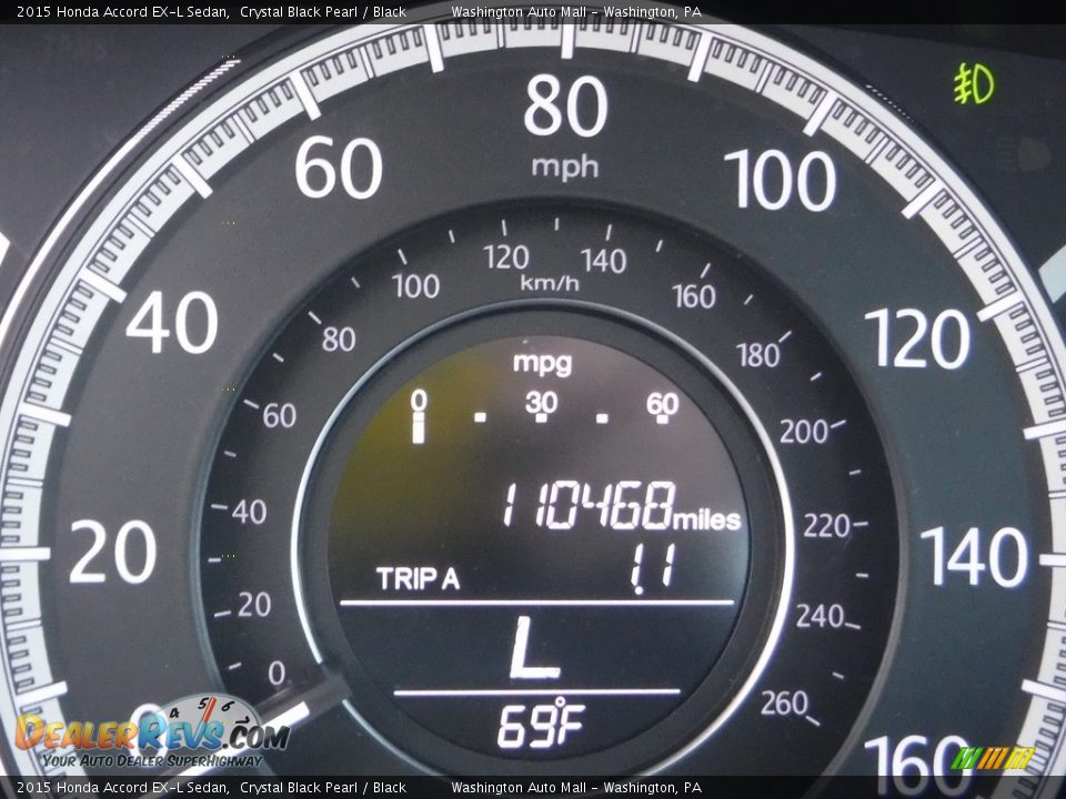 2015 Honda Accord EX-L Sedan Crystal Black Pearl / Black Photo #30